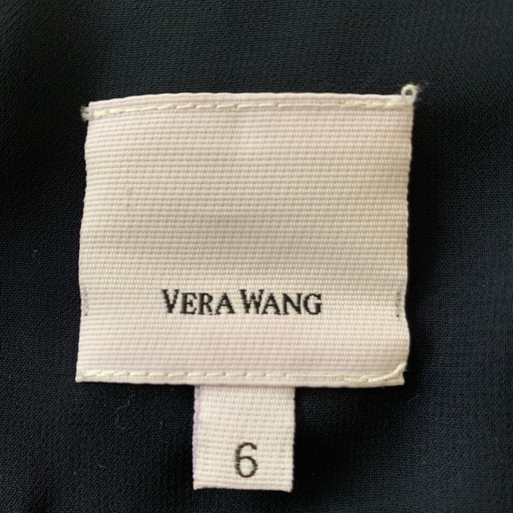 Vera Wang Silk Cocktail Dress in Teal/Navy - Picture 6 of 7